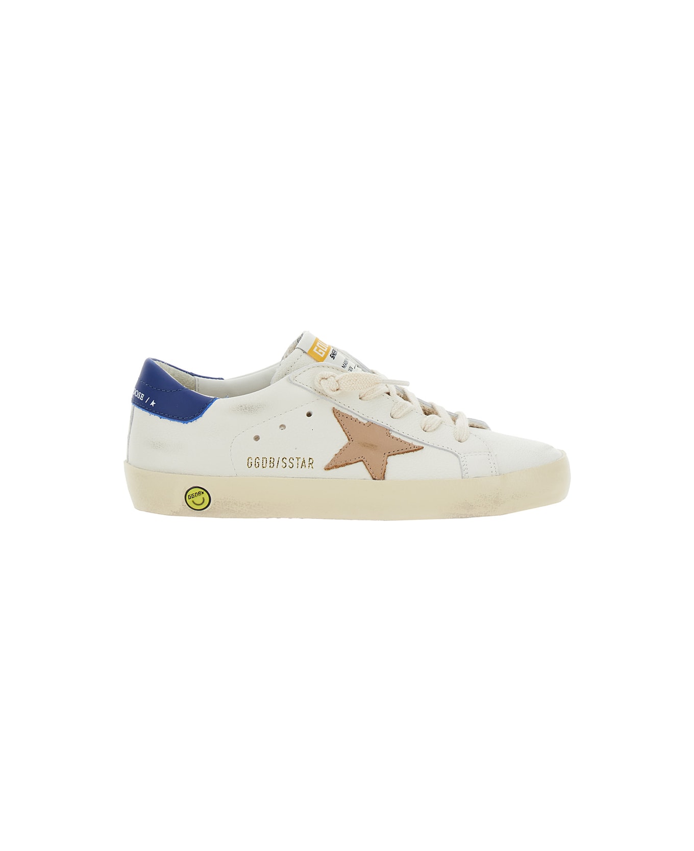 Golden Goose Super Star Nappa Upper And List Nabuk Star Leather Heel - White