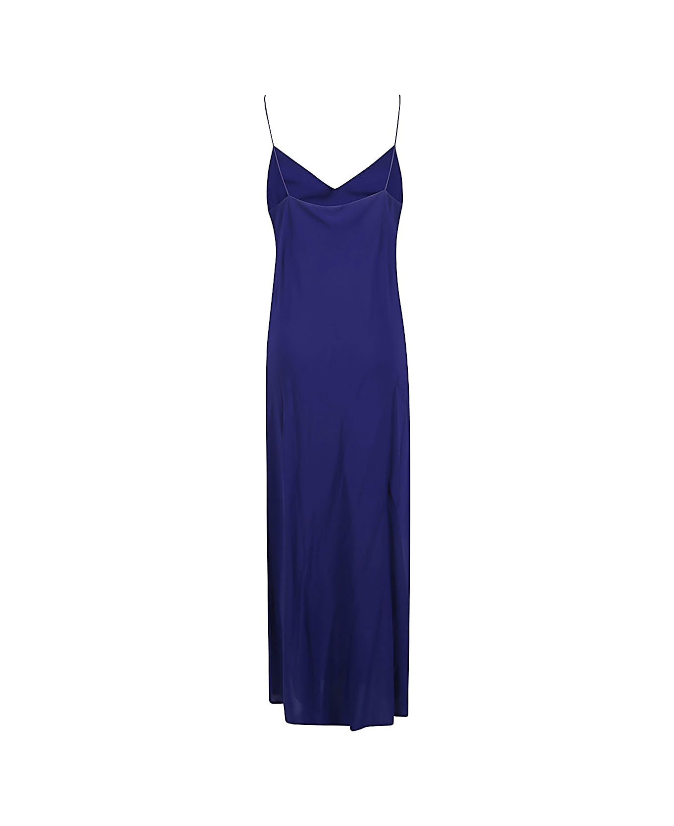 Alberto Biani Georgette Long Slip Dress - Blue