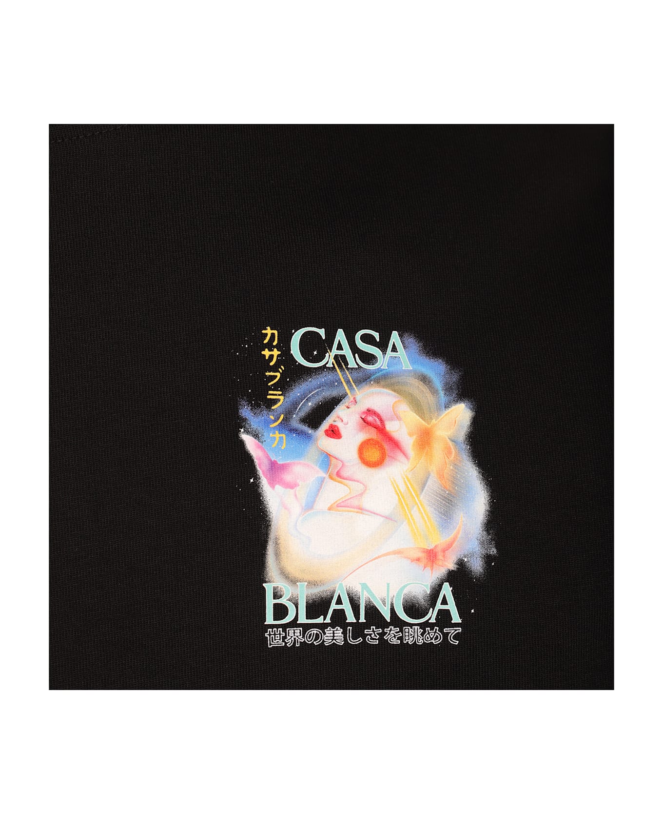 Casablanca Black Cotton T-shirt - Black