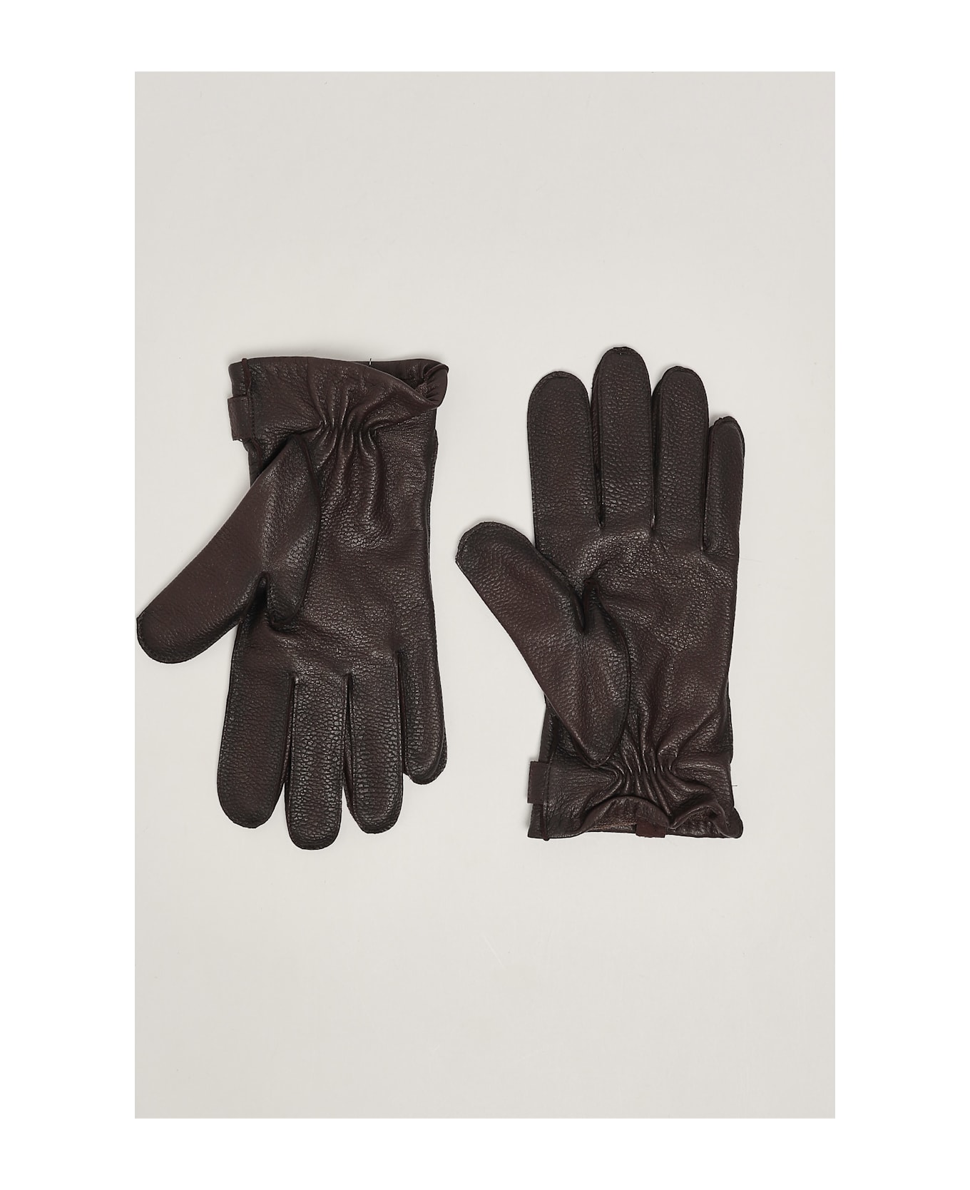 The Jackie Leather Guanti Gloves - MARRONE