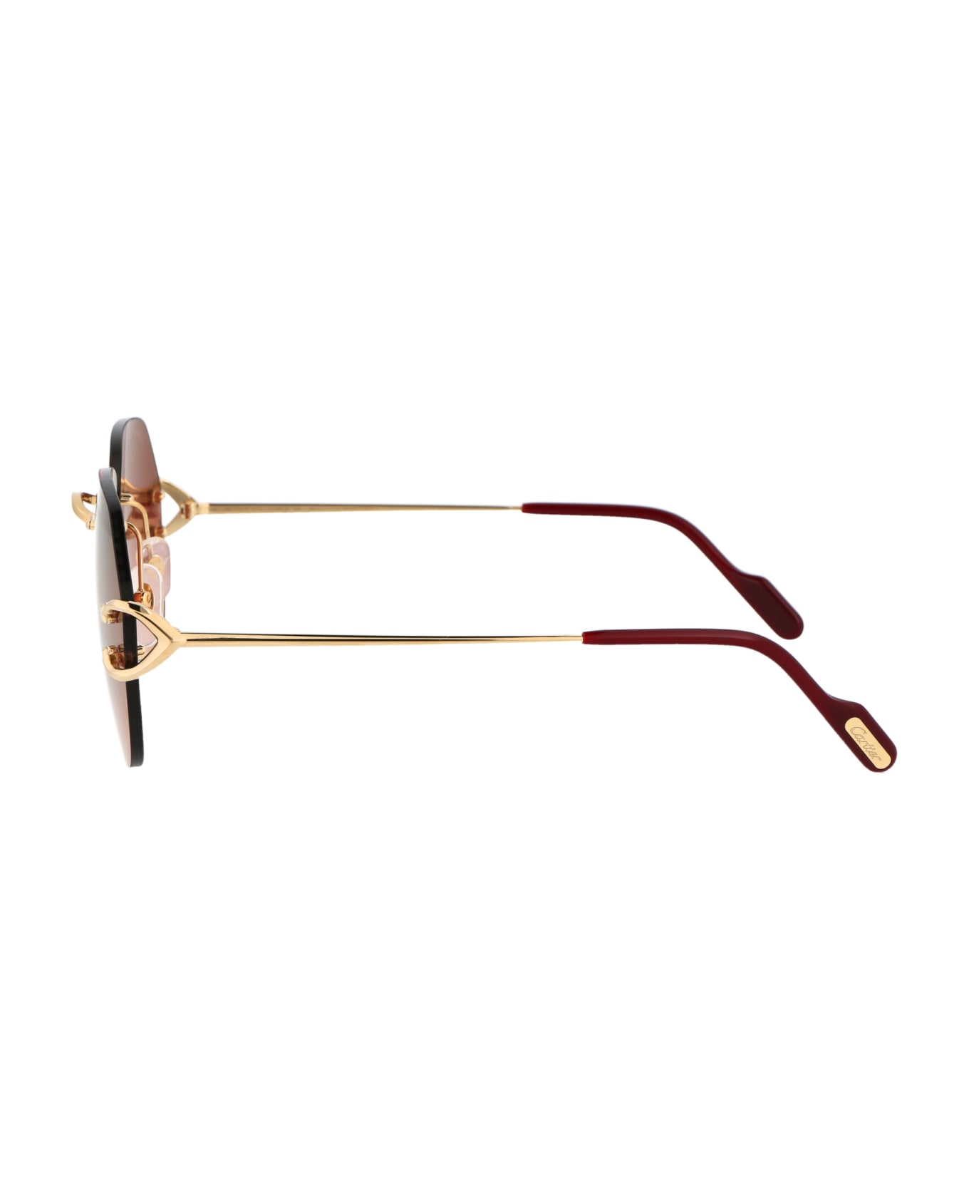 Cartier Eyewear Ct0001cs Sunglasses - 014 gold gold red