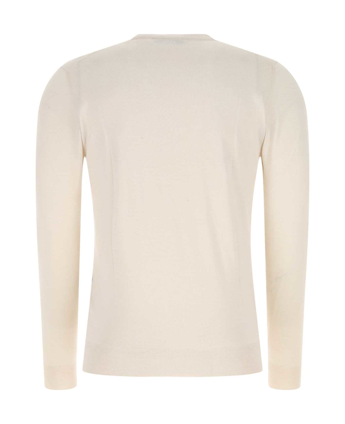Fedeli Ivory Cashmere Blend Sweater - 40