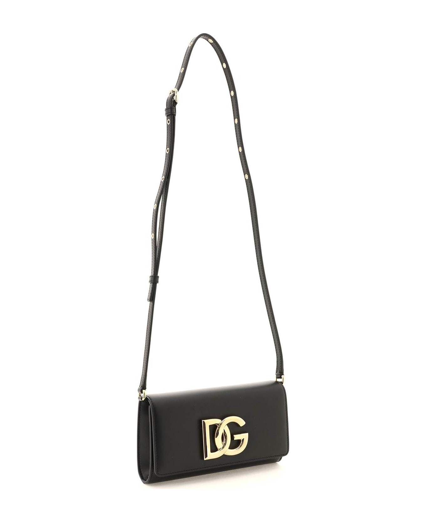 Dolce & Gabbana 3.5 Leather Clutch - Black