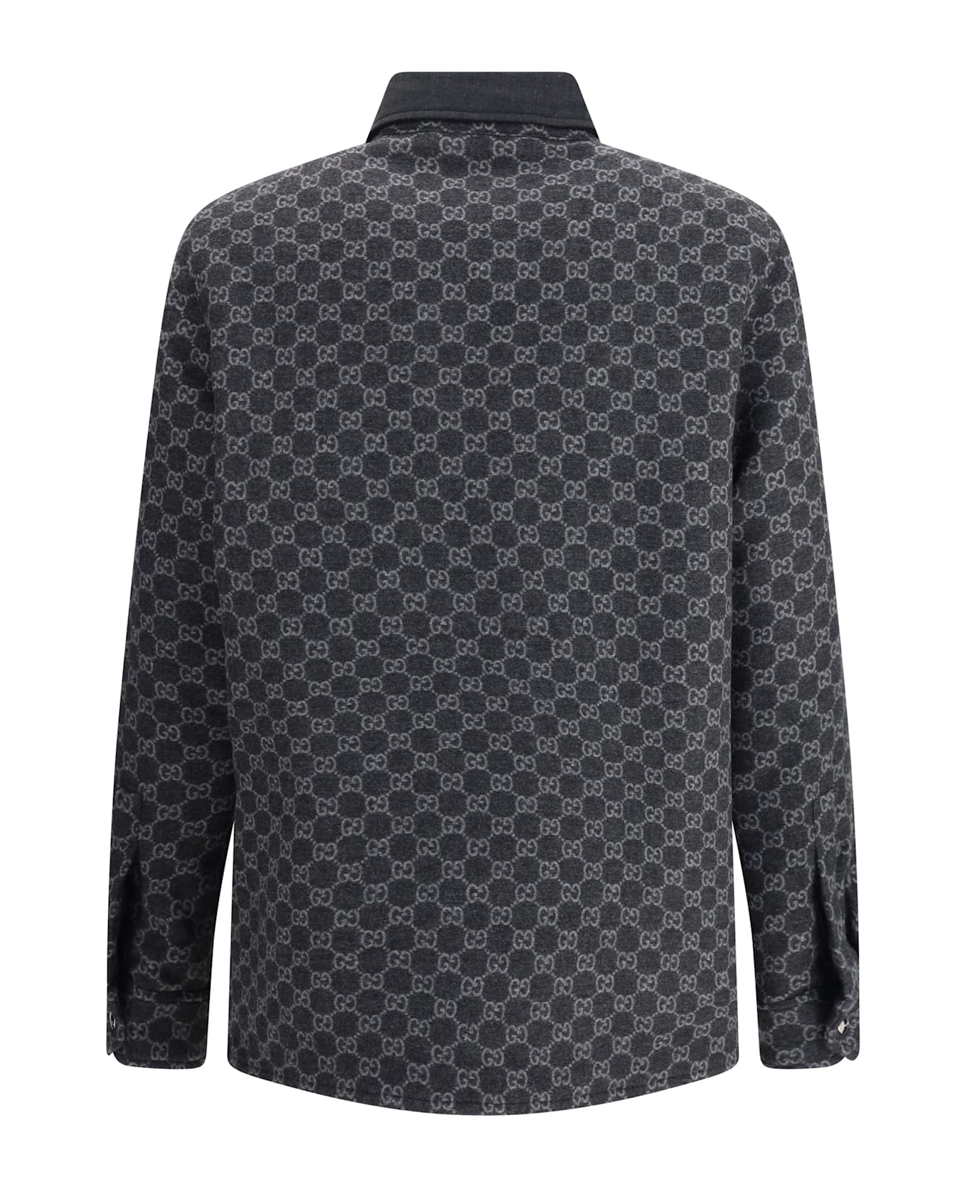 Gucci Wool Jacket With All-over Gg Monogram