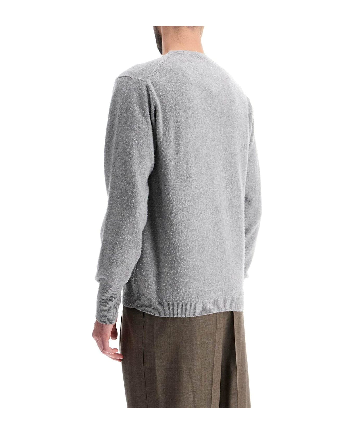 Maison Margiela Crewneck Knitted Jumper - LIGHT GREY (Grey)