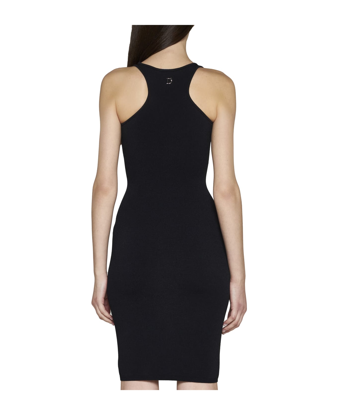 Dsquared2 Ribbed Dress With Cut-out Detail - Nero