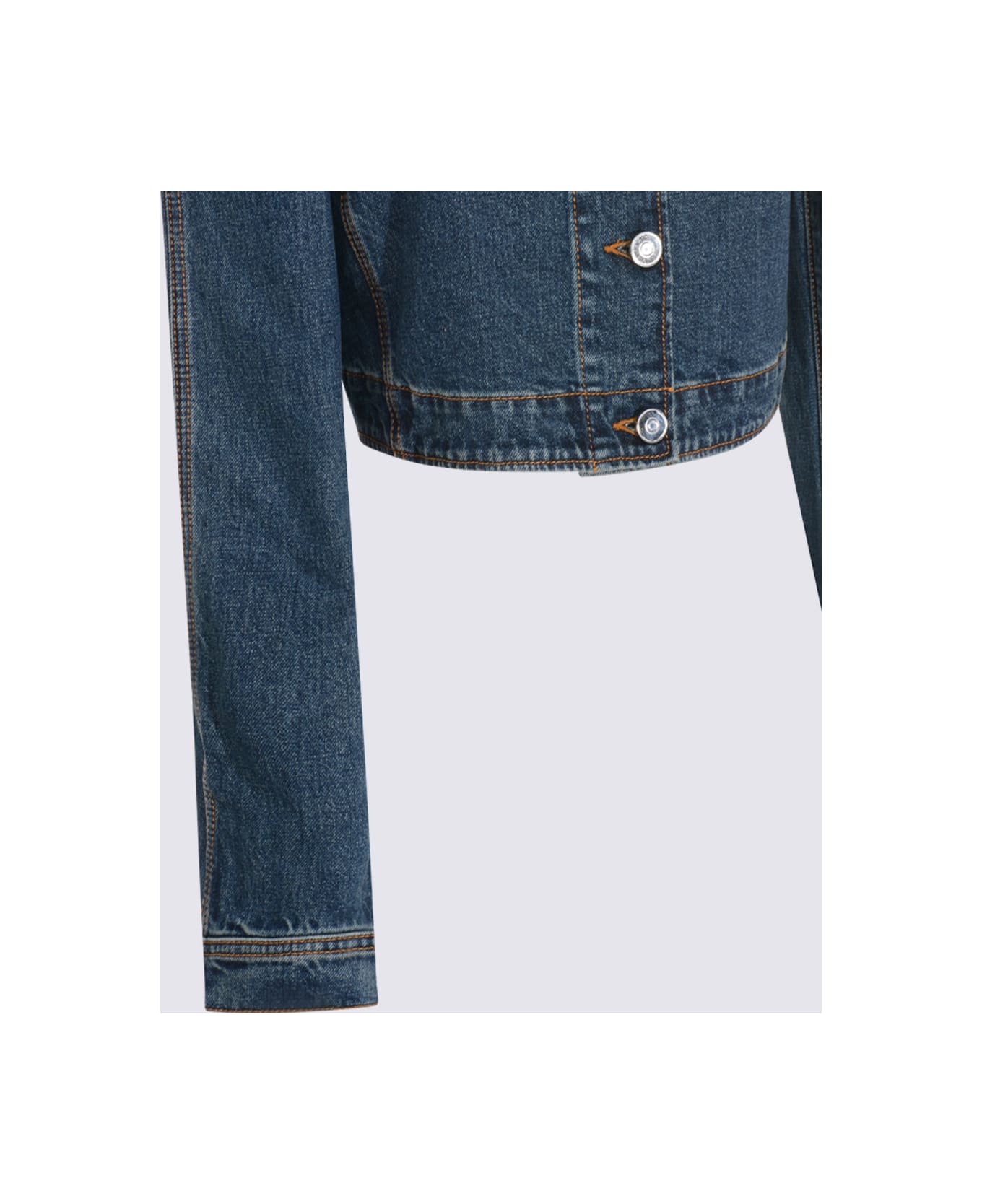 Alaia Blue Cotton Denim Jacket - BLEU DELAVE