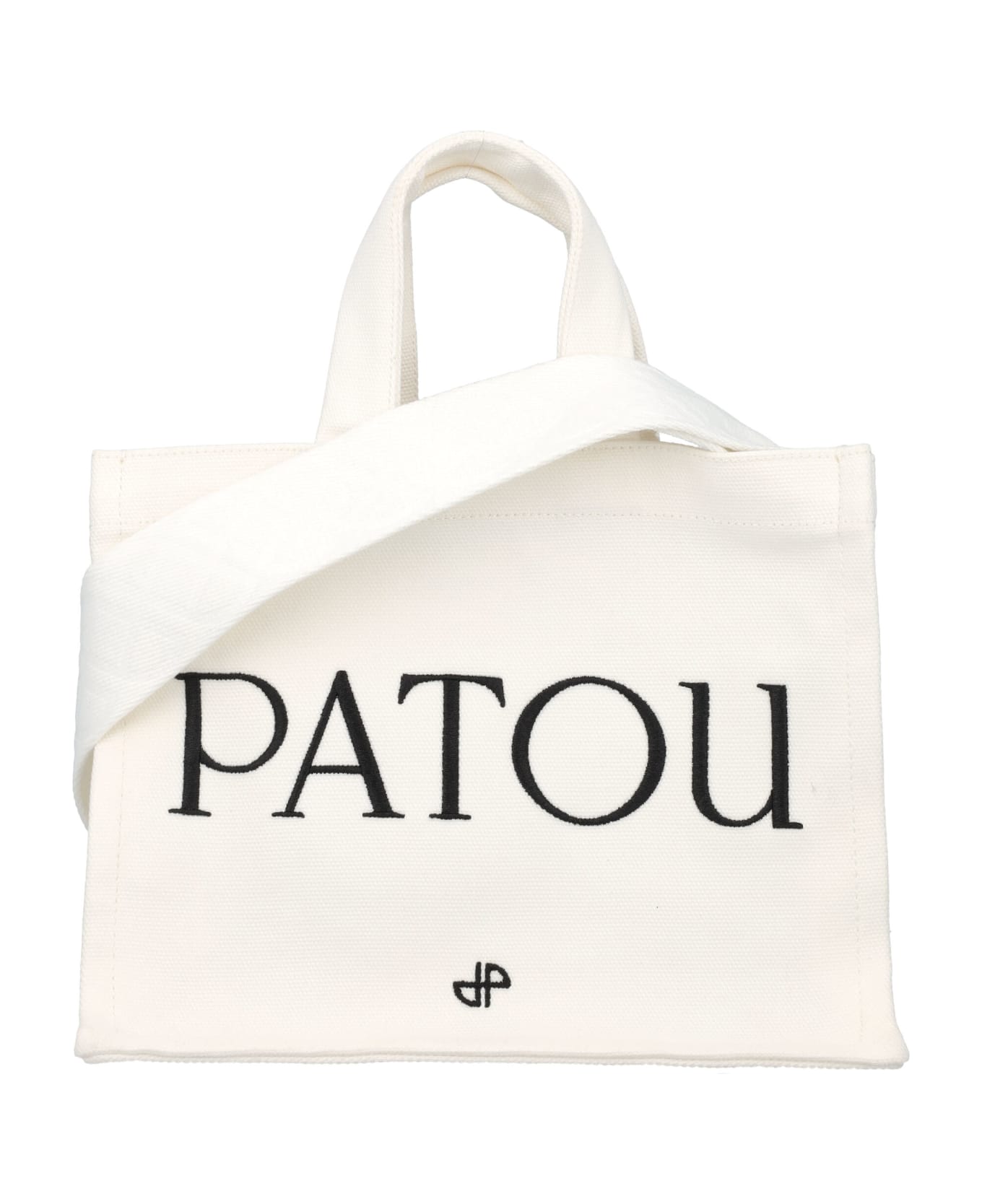 Patou Small Canvas Tote Bag - White トートバッグ