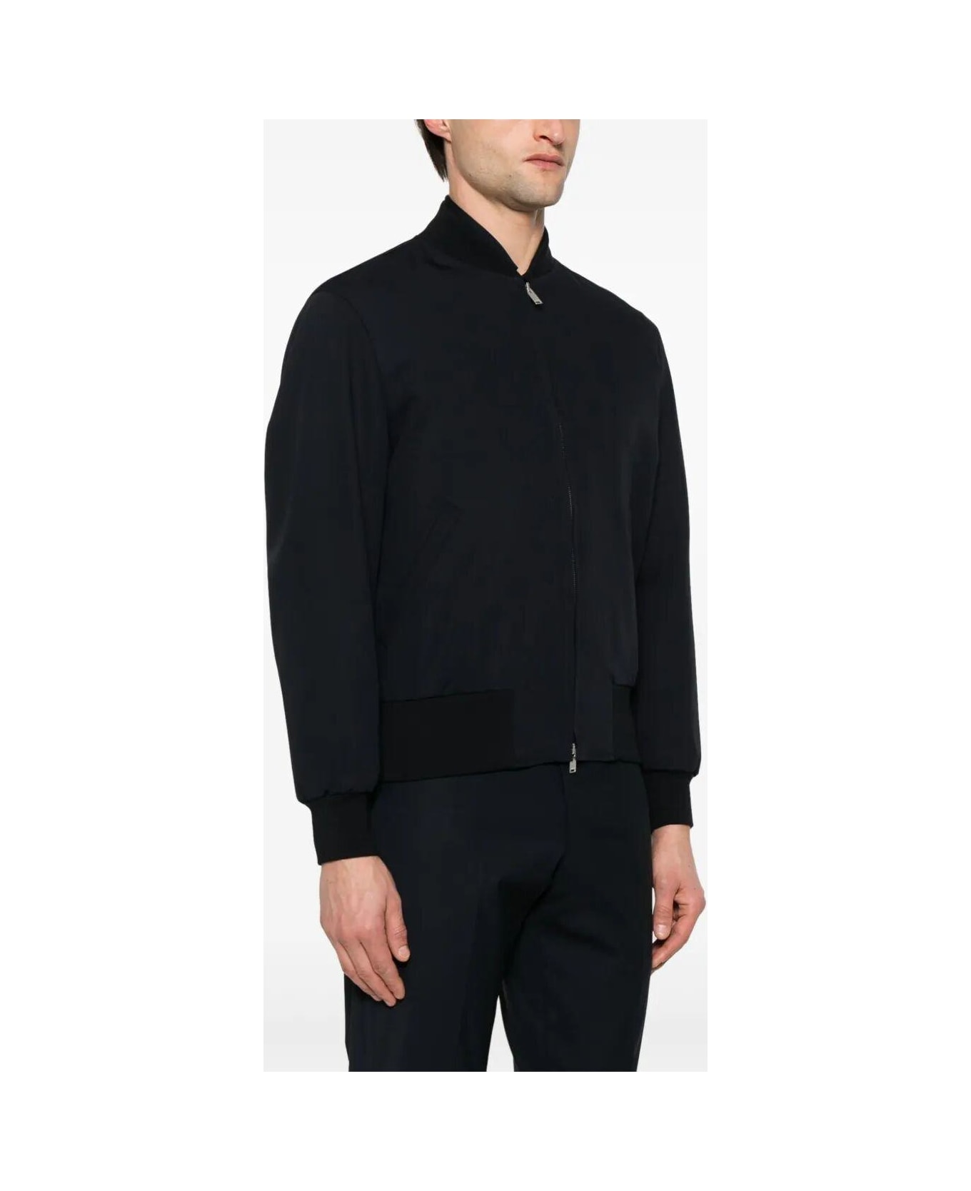 Lardini Zip-up Bomber Jacket - Blue