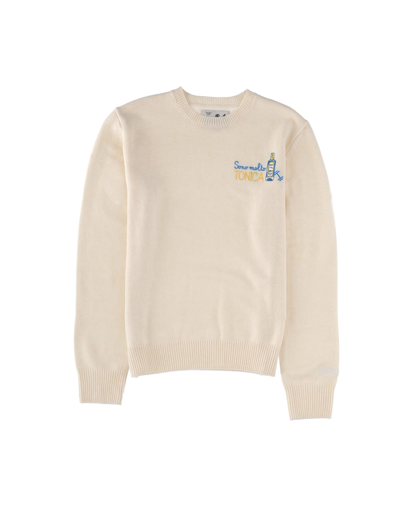 MC2 Saint Barth "new Queen" Jersey With Embroidery - IVORY