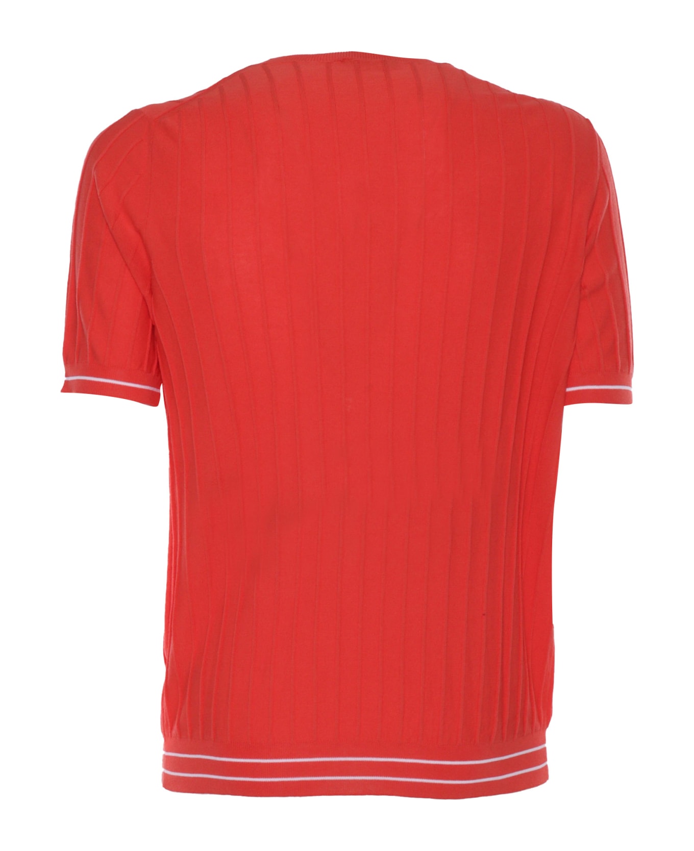 Peserico Knitted T-shirt - ORANGE