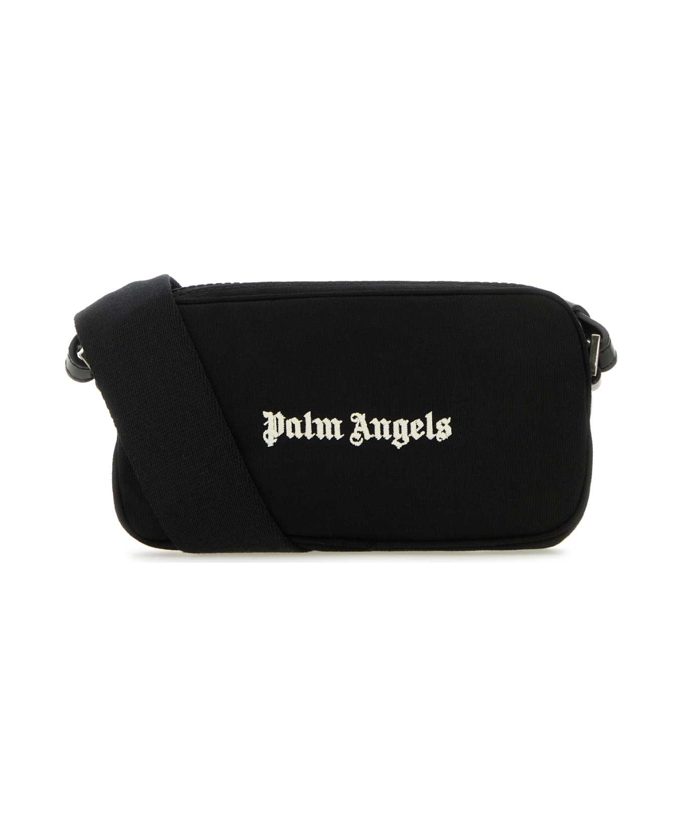 Palm Angels Black Canvas Crossbody Bag - BLACKWHIT