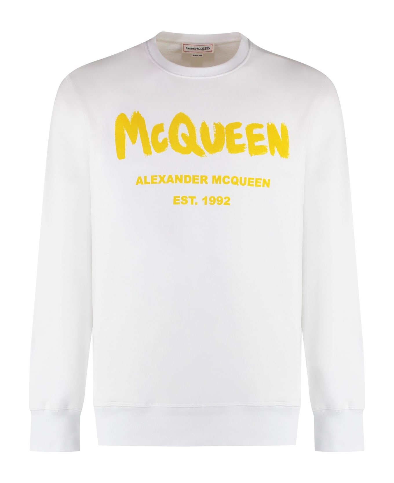 Alexander McQueen Cotton Crew-neck Sweatshirt - White