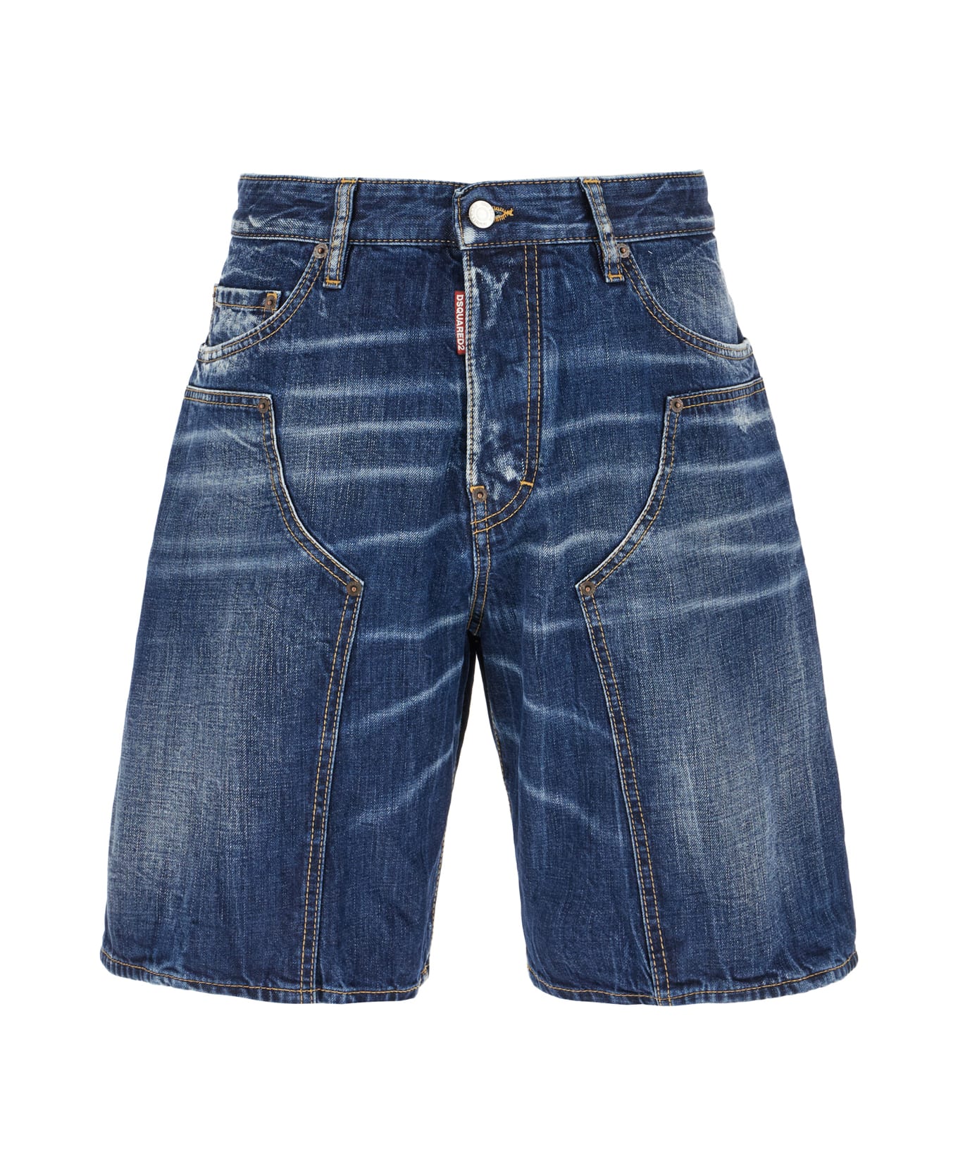 Dsquared2 Denim Carpenter Bermuda Shorts - NAVY BLUE