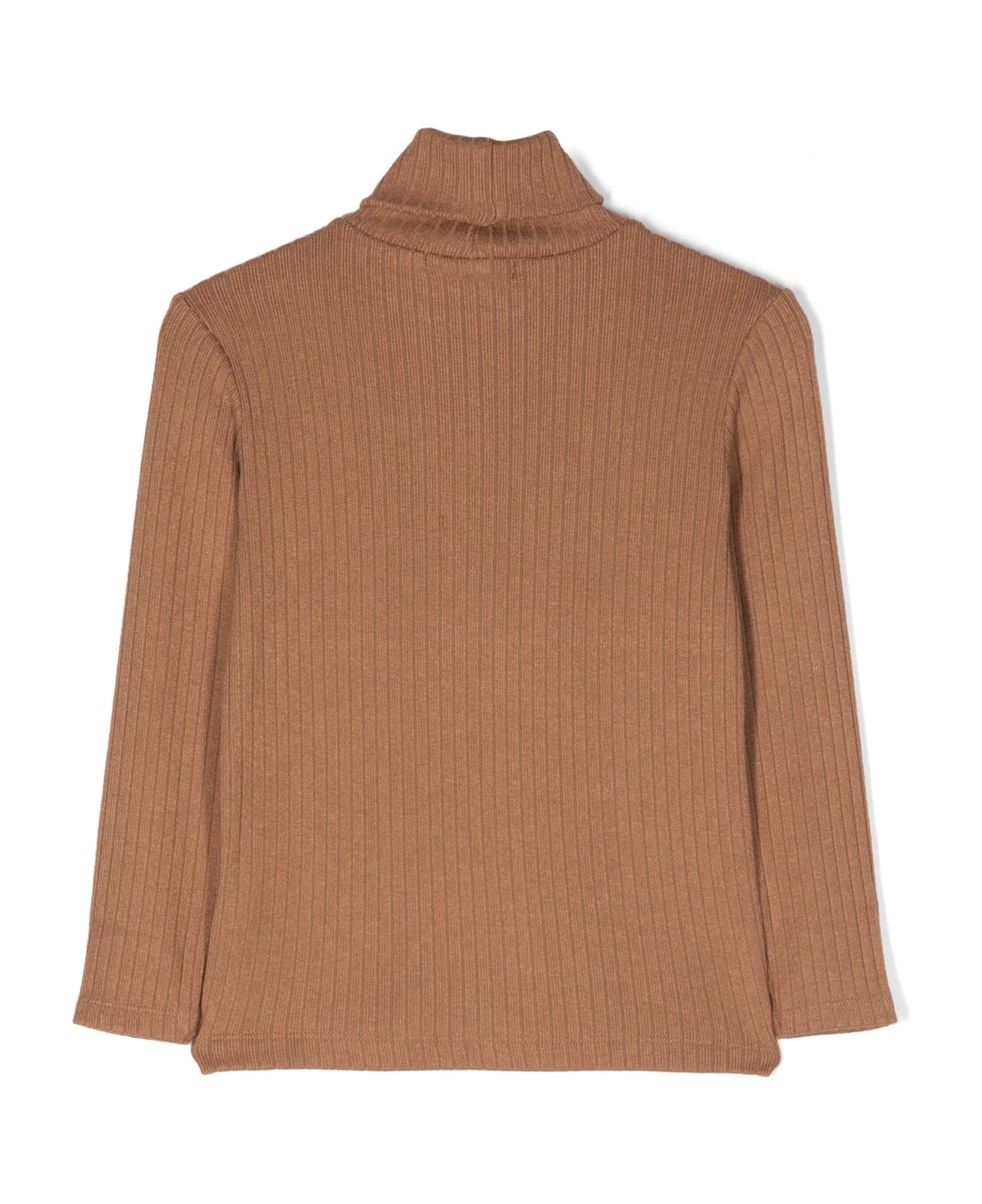 Manuel Ritz Turtleneck Sweater With Patch - Beige