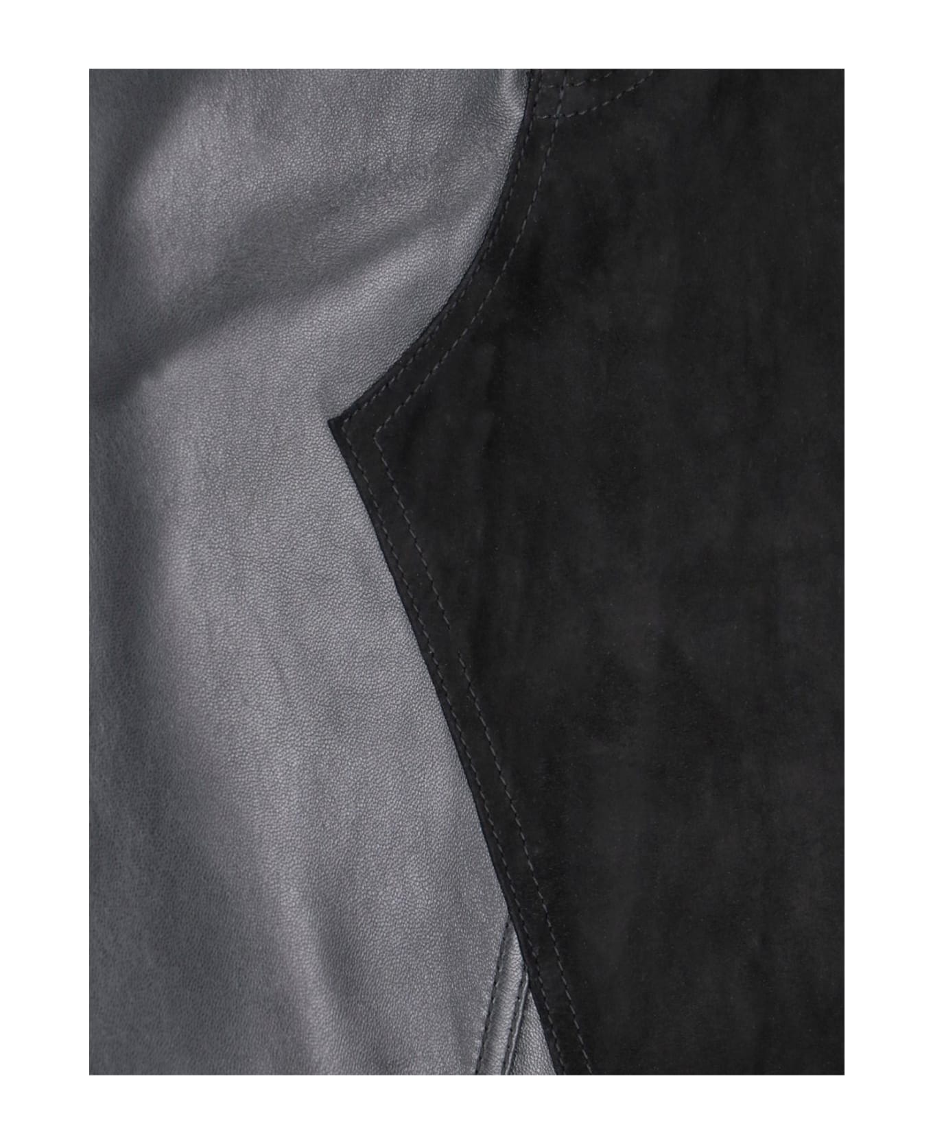 MM6 Maison Margiela Maxi Leather Skirt - Black  