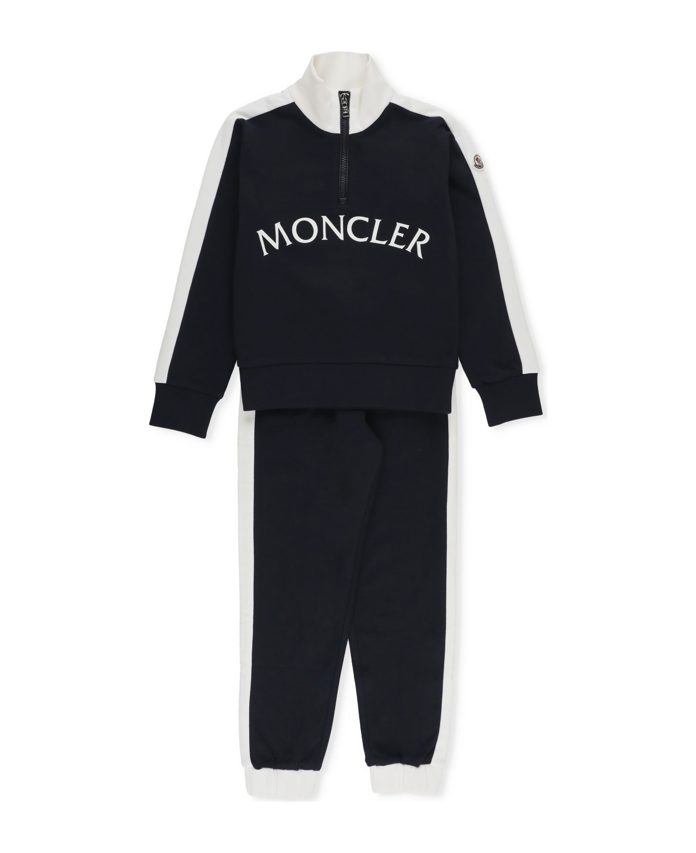 Moncler Cotton Suit Set 2 Pieces - Blue