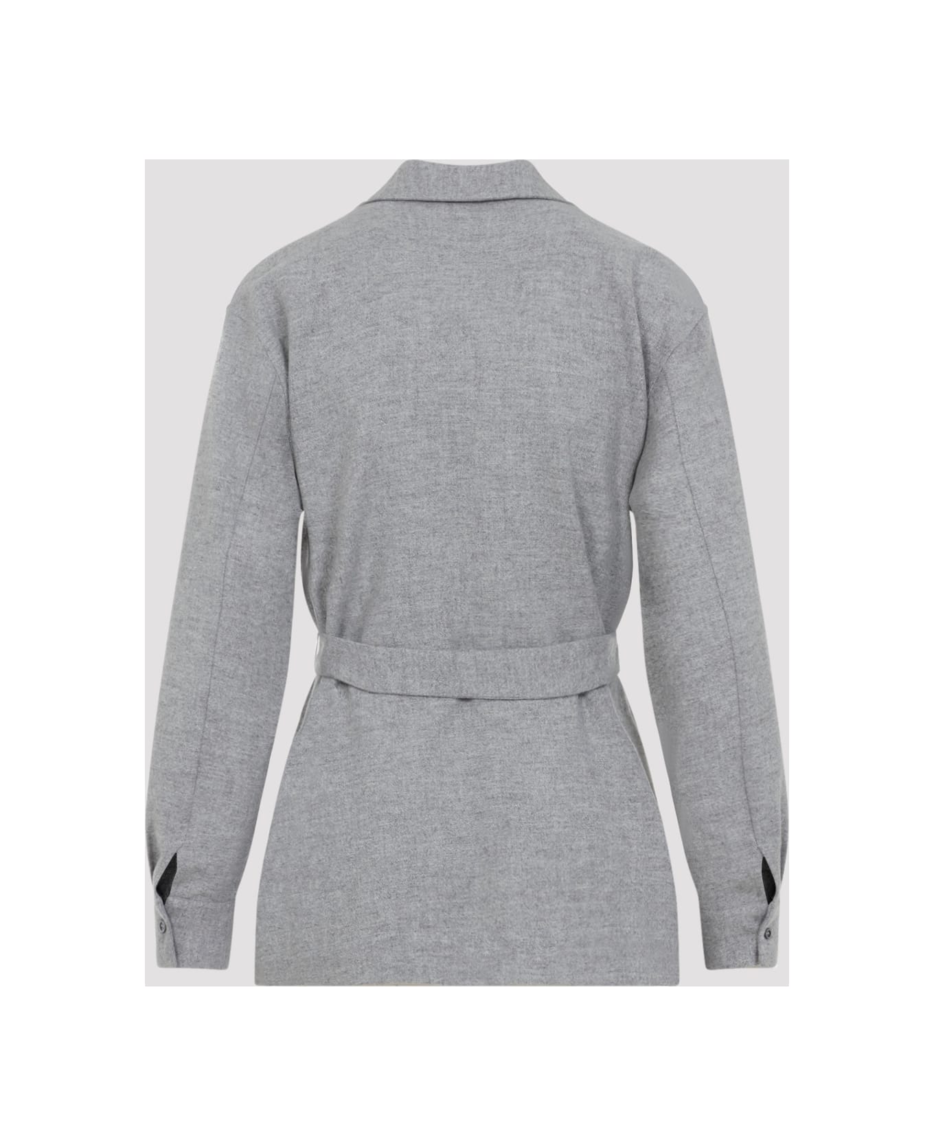 Peserico Flannel Shirt - Grigio Pietra