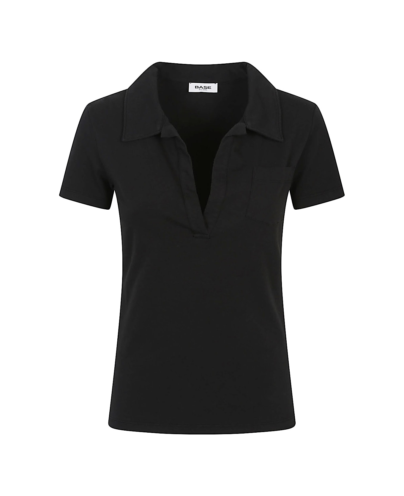 Base Cotton Polo Shirt - Black