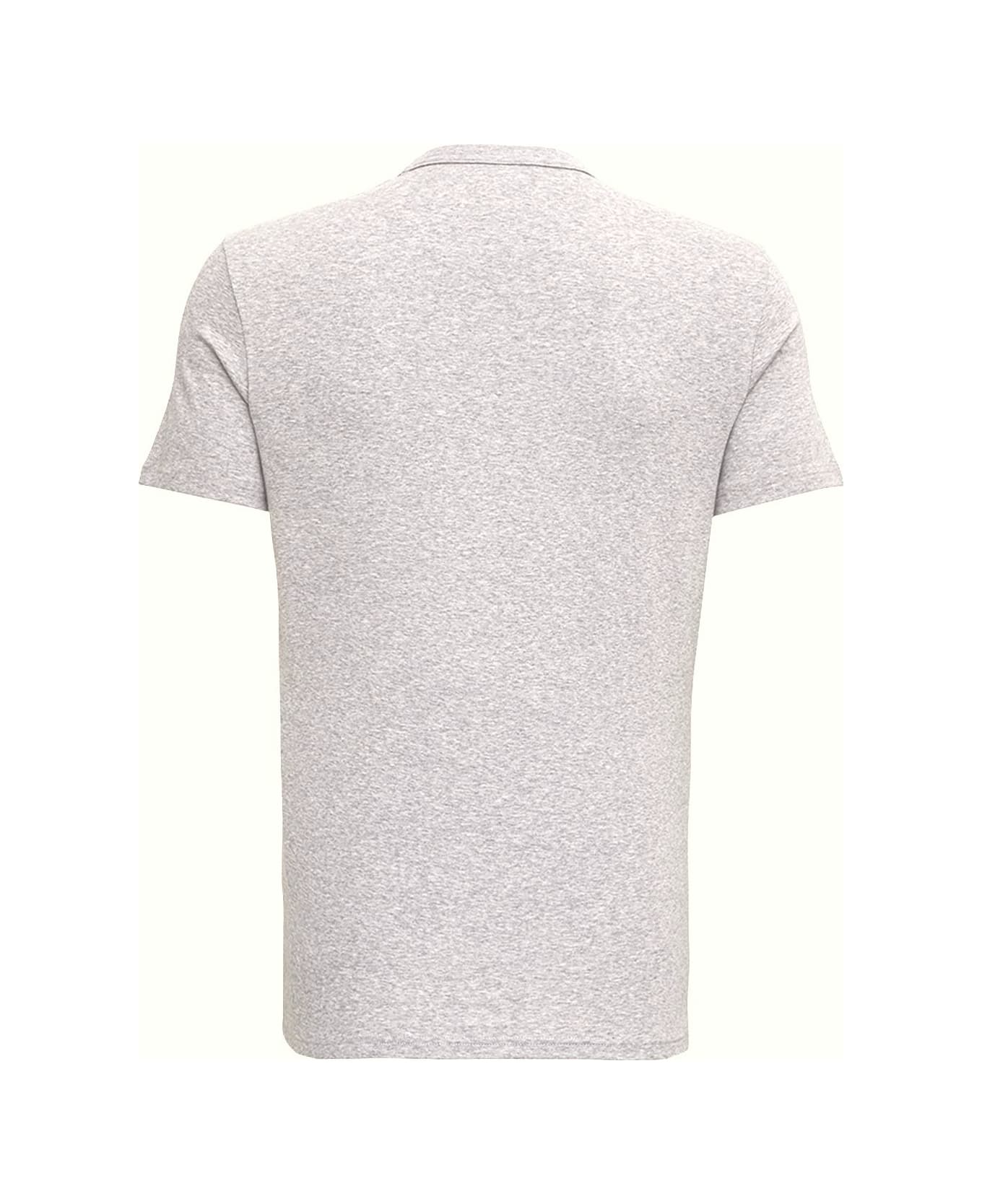 Tom Ford Man's Cotton V-neck T-shirt - Grey