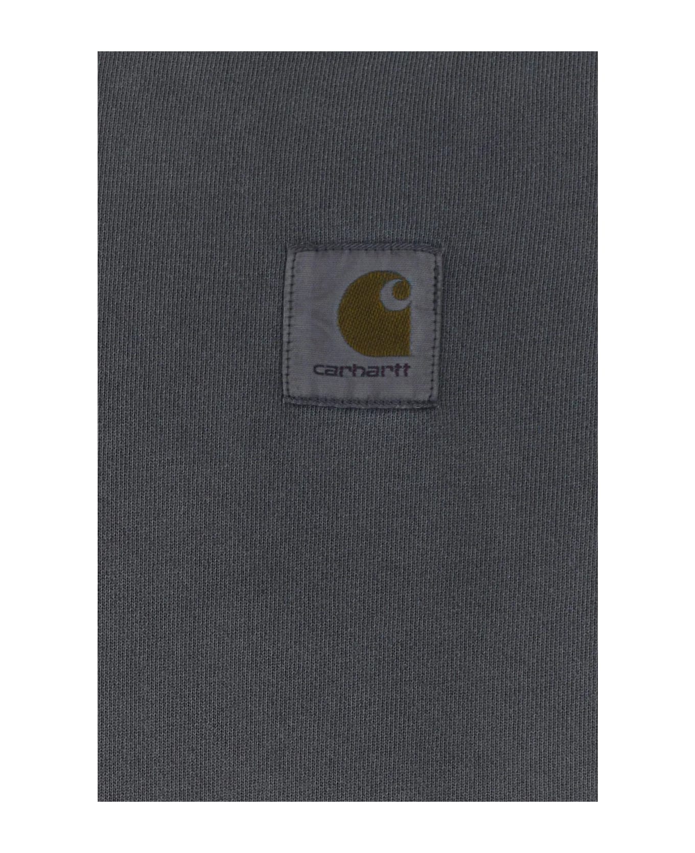 Carhartt WIP Dark Grey Cotton Hooded Nelson Sweat - Grey