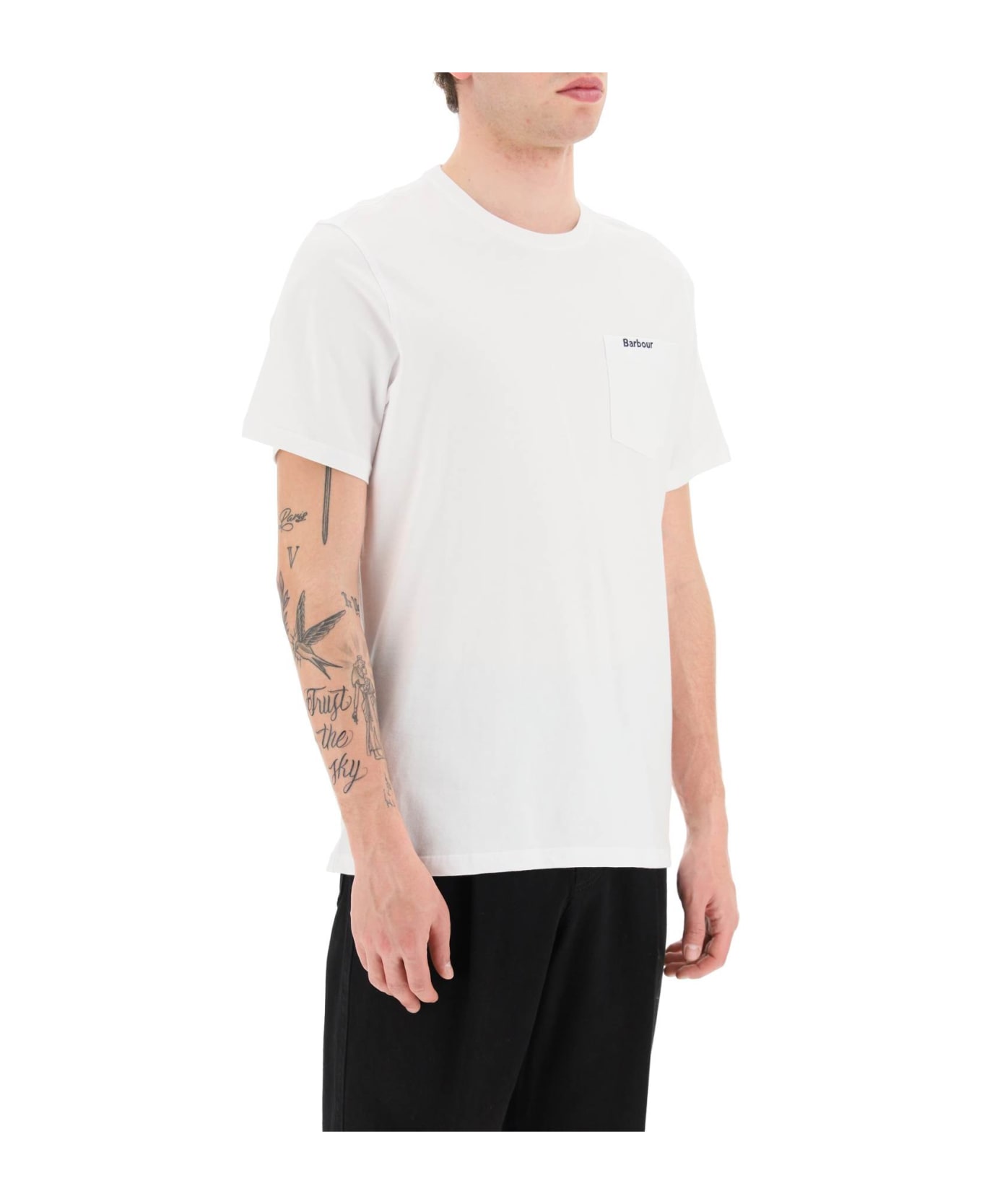 Barbour Classic Chest Pocket T-shirt - WHITE (White) シャツ