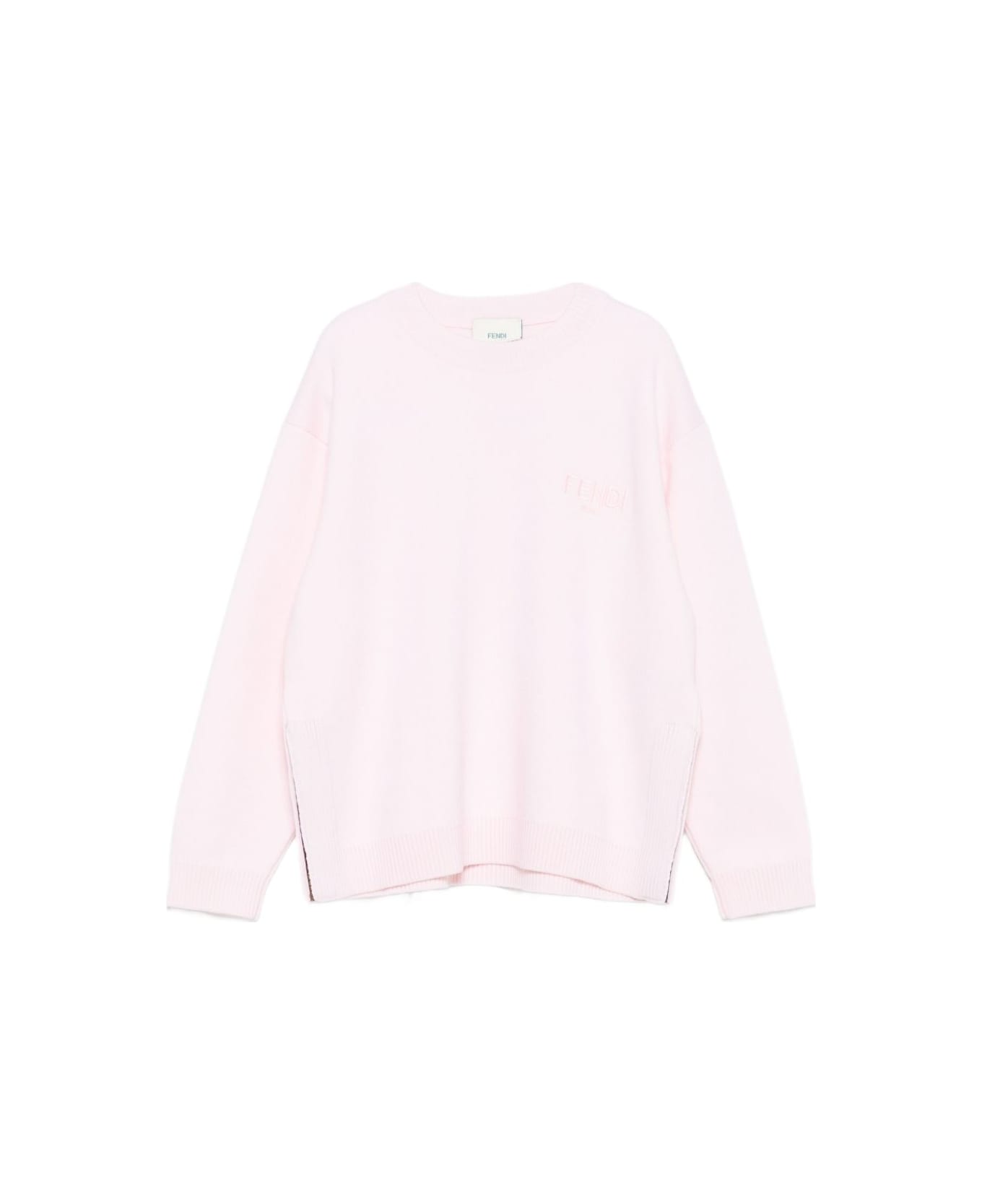 Fendi Kids Junior Pink Wool Sweater - Pink