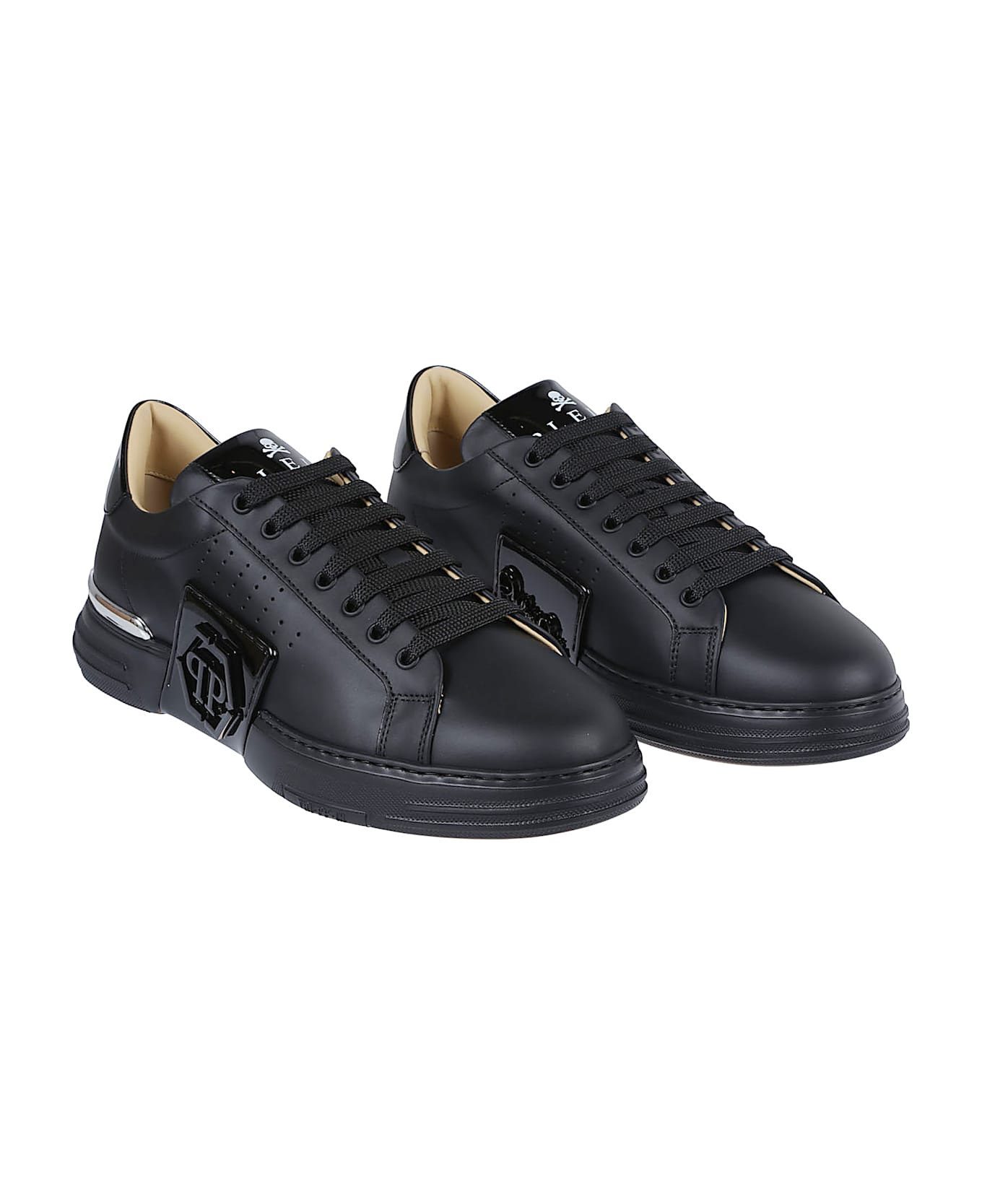 Philipp Plein Phantom Kicks Low Top Sneakers - Black/black スニーカー