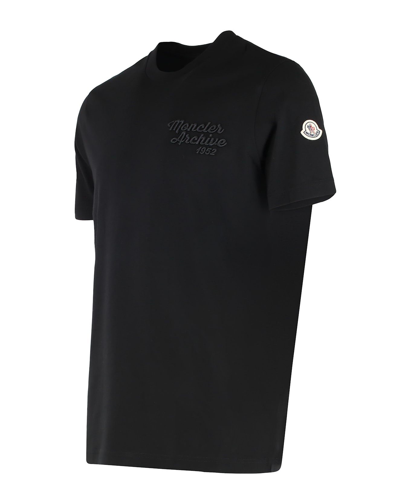 Moncler Logo Cotton T-shirt - black