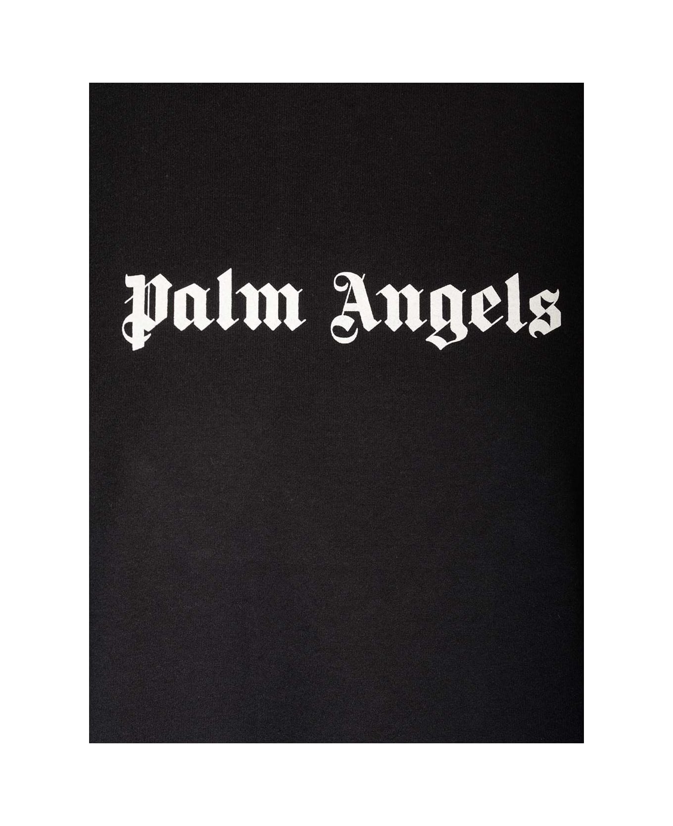 Palm Angels Black T-shirt With Front Logo - Black