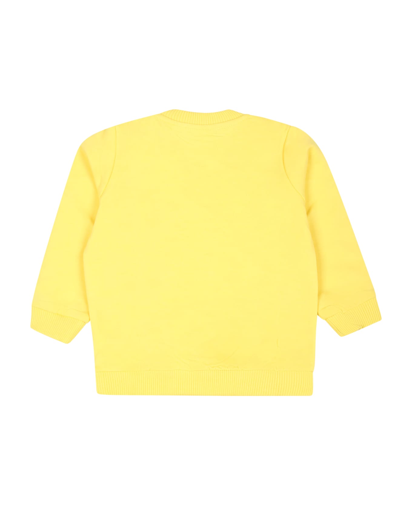 Moschino Yellow Sweatshirt For Babykids With Teddy Bear - Yellow