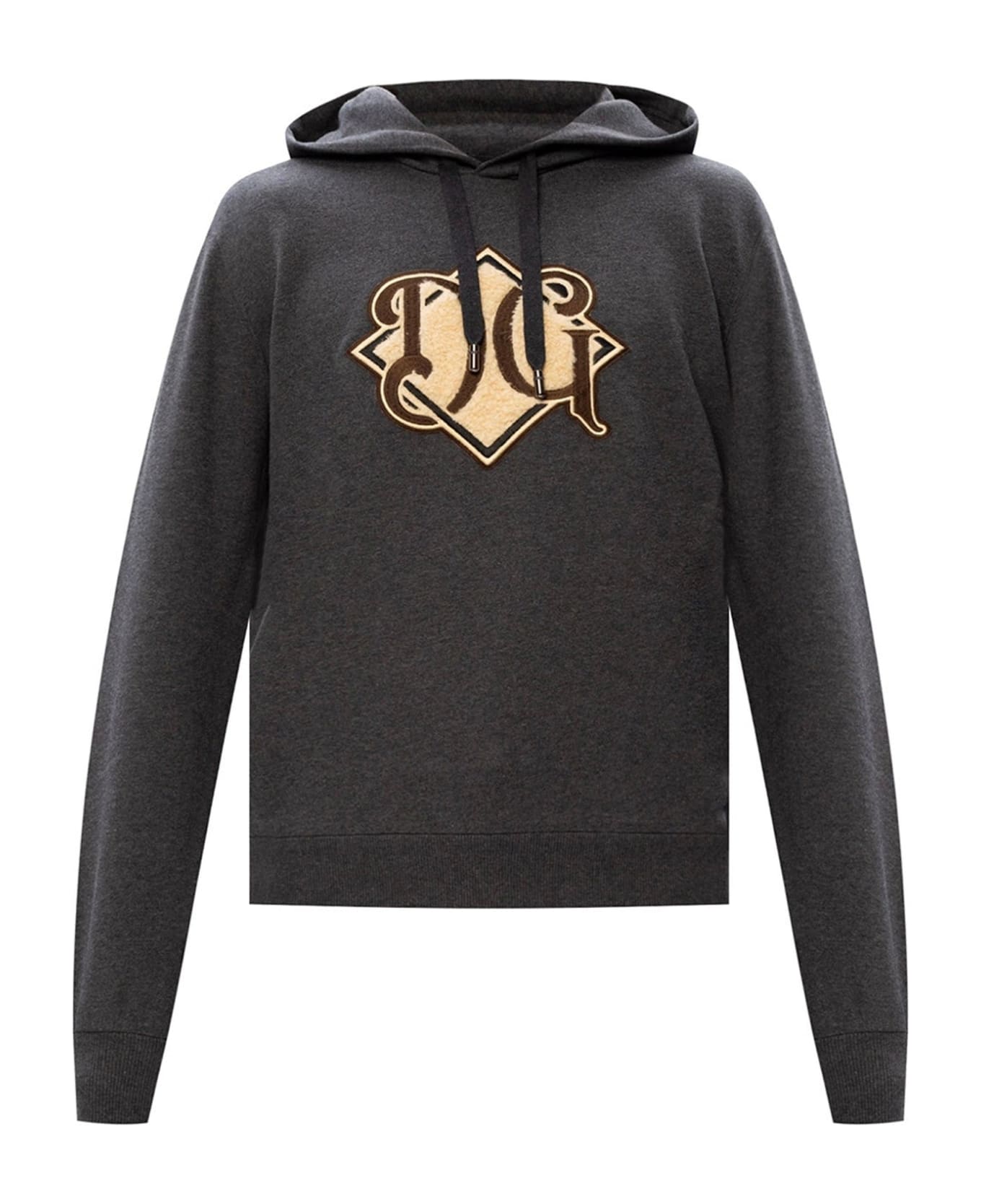 Dolce & Gabbana Logo Hooded Sweatshirt - Gray フリース