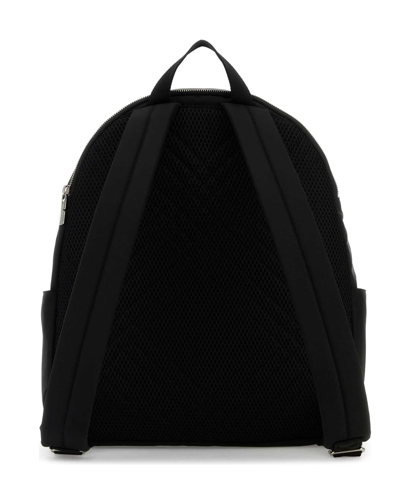 Burberry Black Canvas Backpack - BLACK