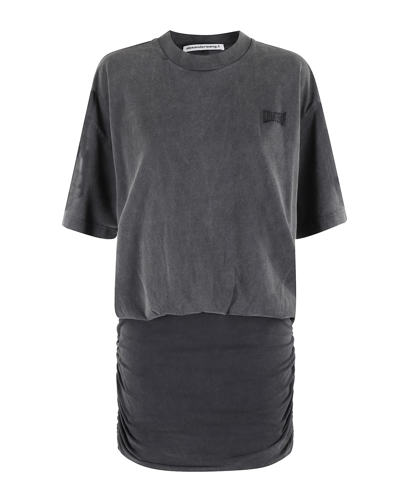 T by Alexander Wang Prestlyed Shirt Dress Mini Skirt - A