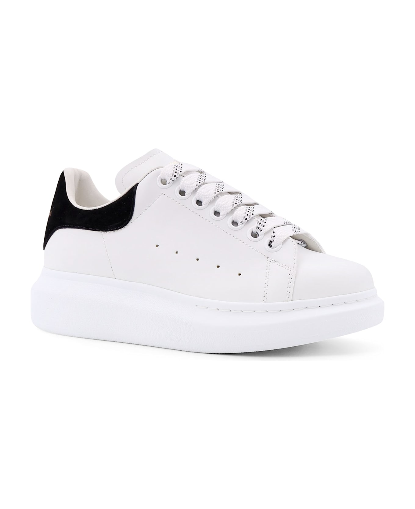 Alexander McQueen Larry Leather Sneakers With Logo Detail - Black
