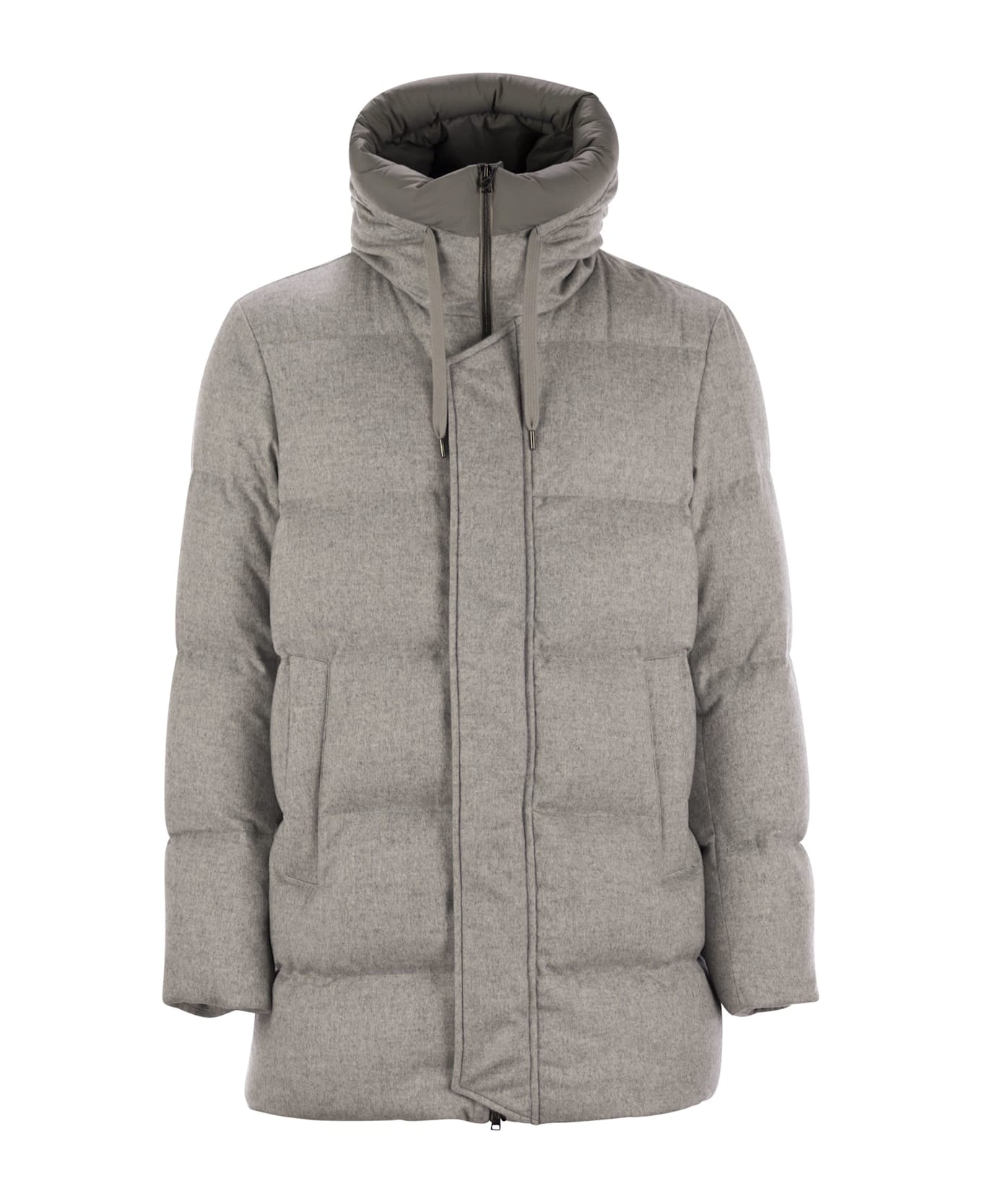 Herno Drawstring Padded Bomber Jacket - Grey