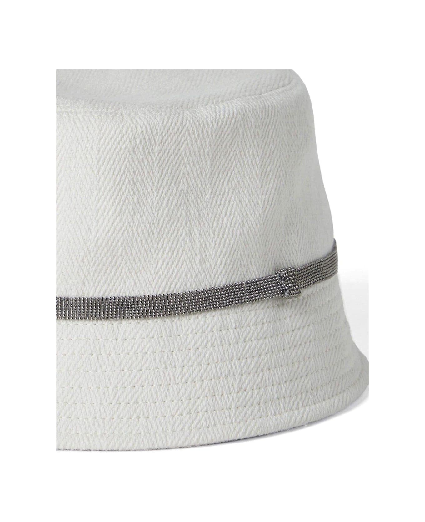 Brunello Cucinelli Bead-embellished Pull-on Bucket Hat - Panama