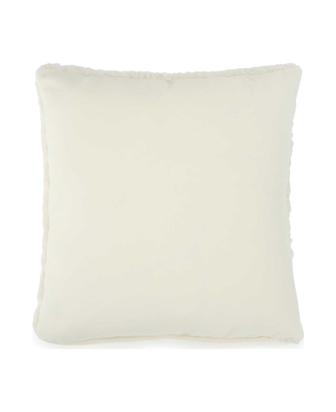 Prada Ivory Eco Fur Pillow - F0I55 クッション