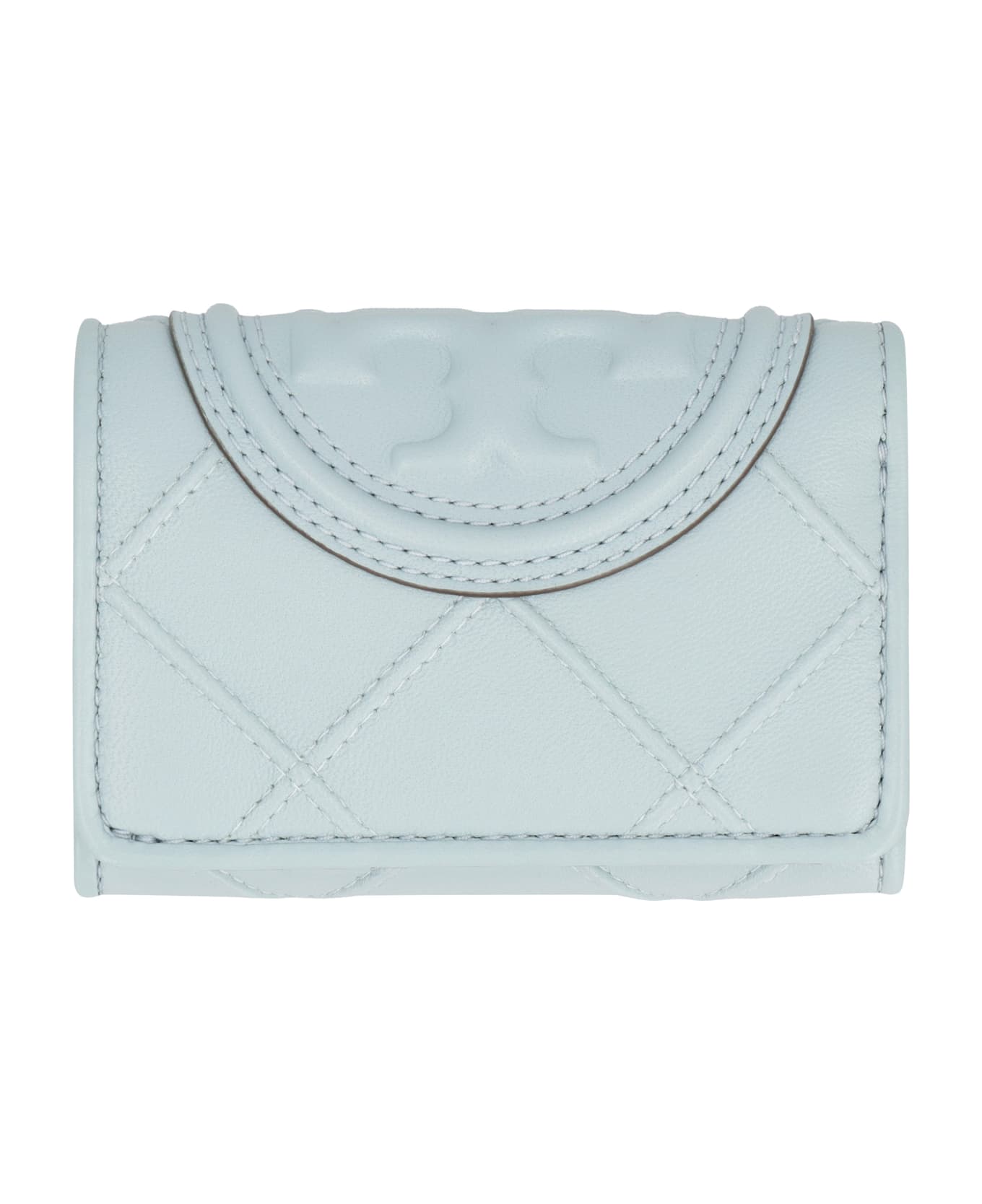 Tory Burch Fleming Leather Wallet - Light Blue