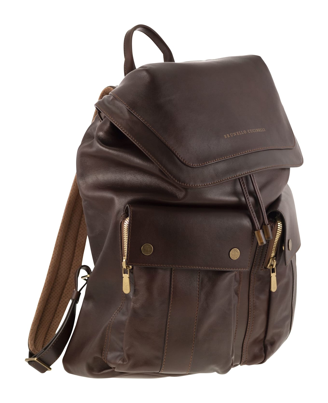 Brunello Cucinelli Leather Backpack - Burgundy