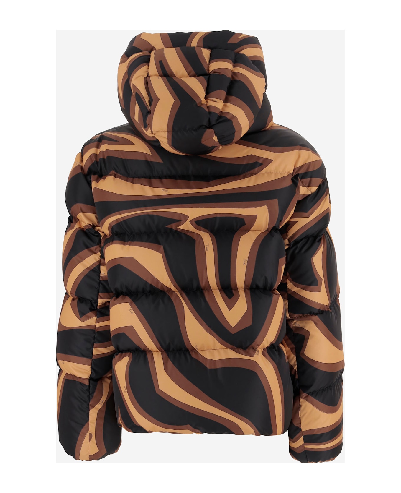 Pucci Padded Jacket With Abstract Print - Red