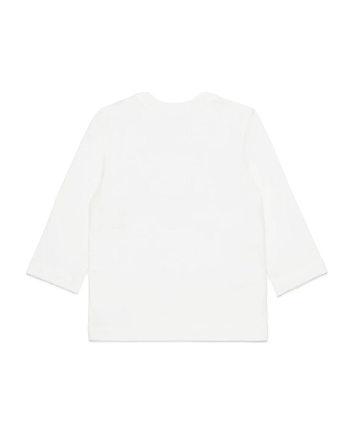 Diesel White T-shirt For Baby Boy With Logo - White