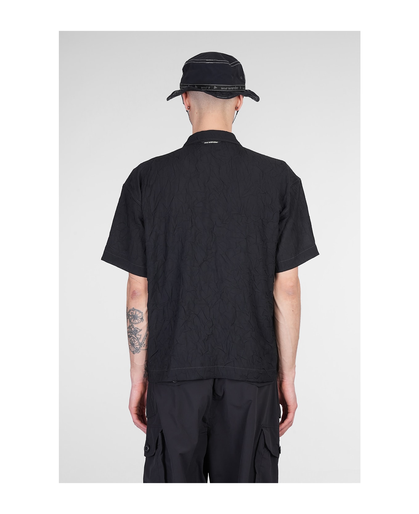 And Wander Shirt In Black Polyester - black