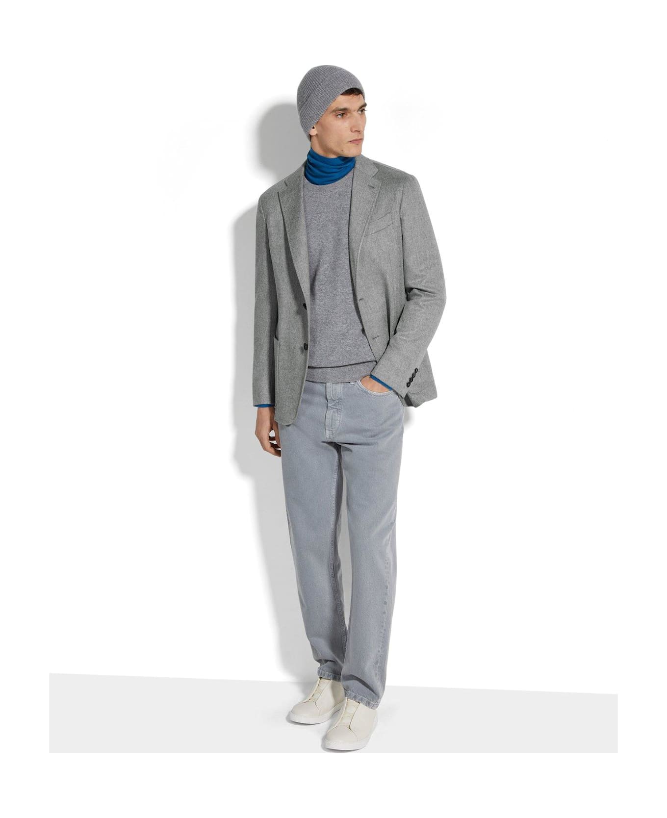Zegna Single-breasted Jacket - grey