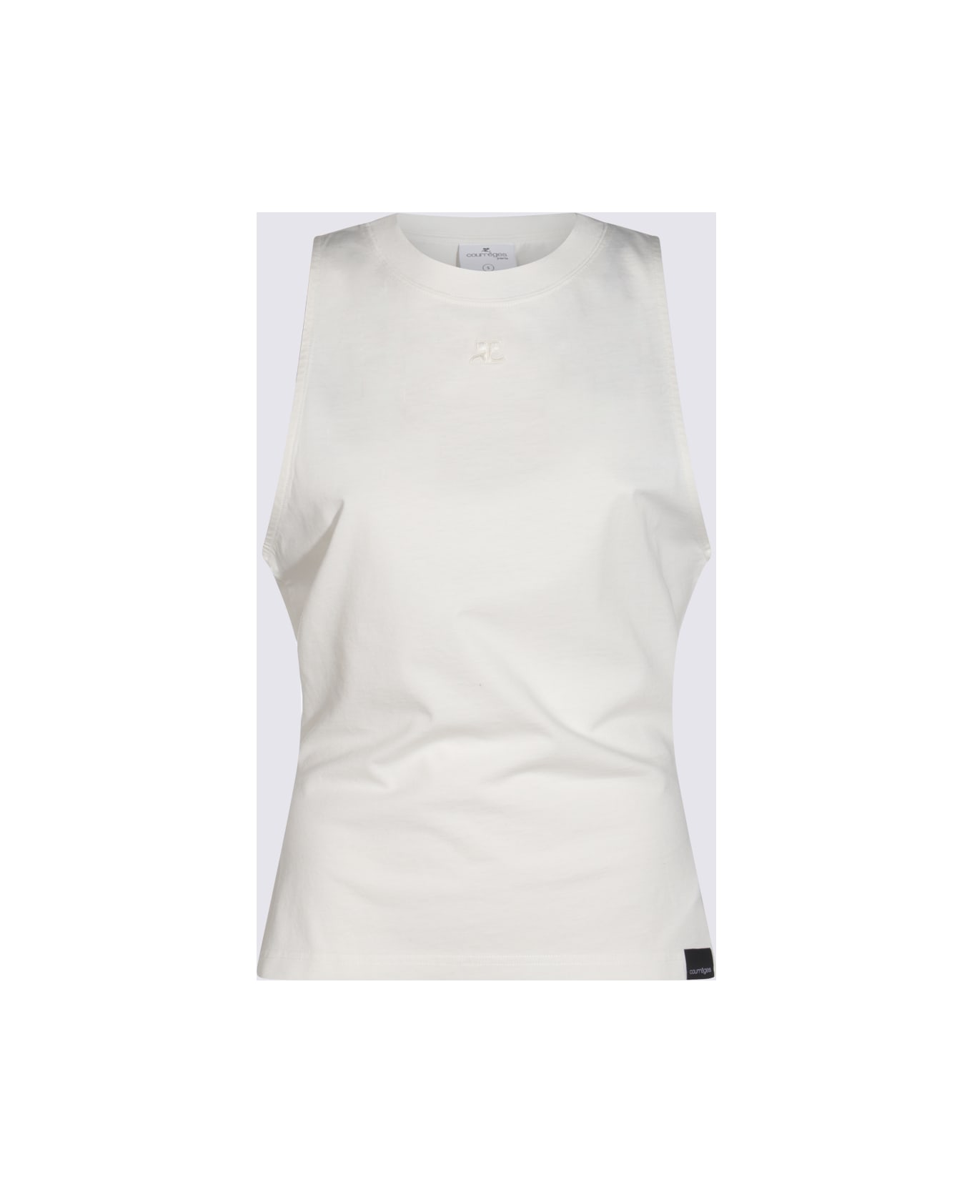 Courrèges White Cotton Top - HERITAGE WHITE