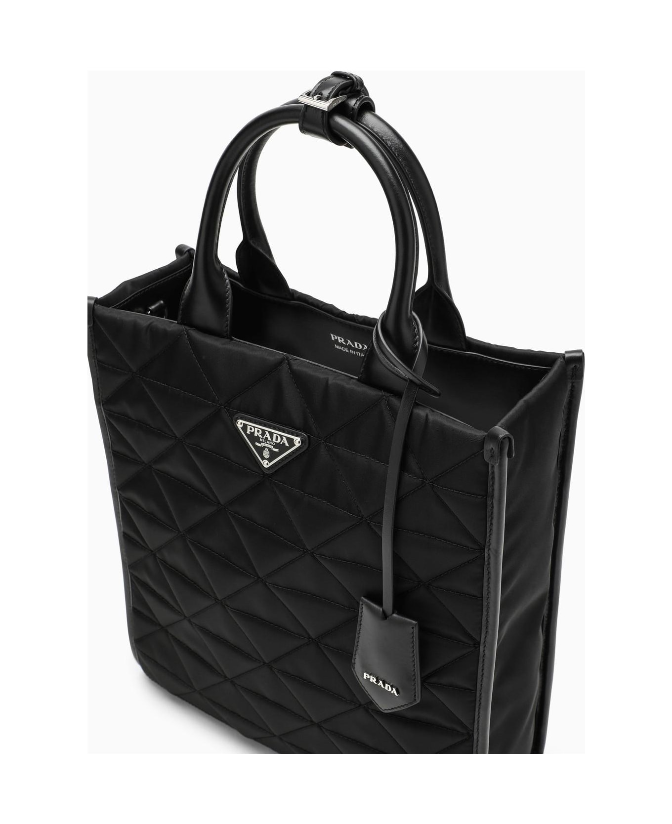 Prada Black Re-nylon Tote Bag - Nero
