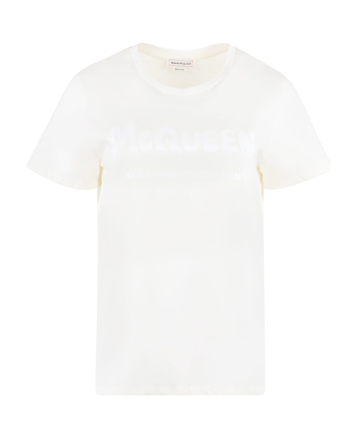 Alexander McQueen Calic Queen Graffiti T-shirt - Ivory