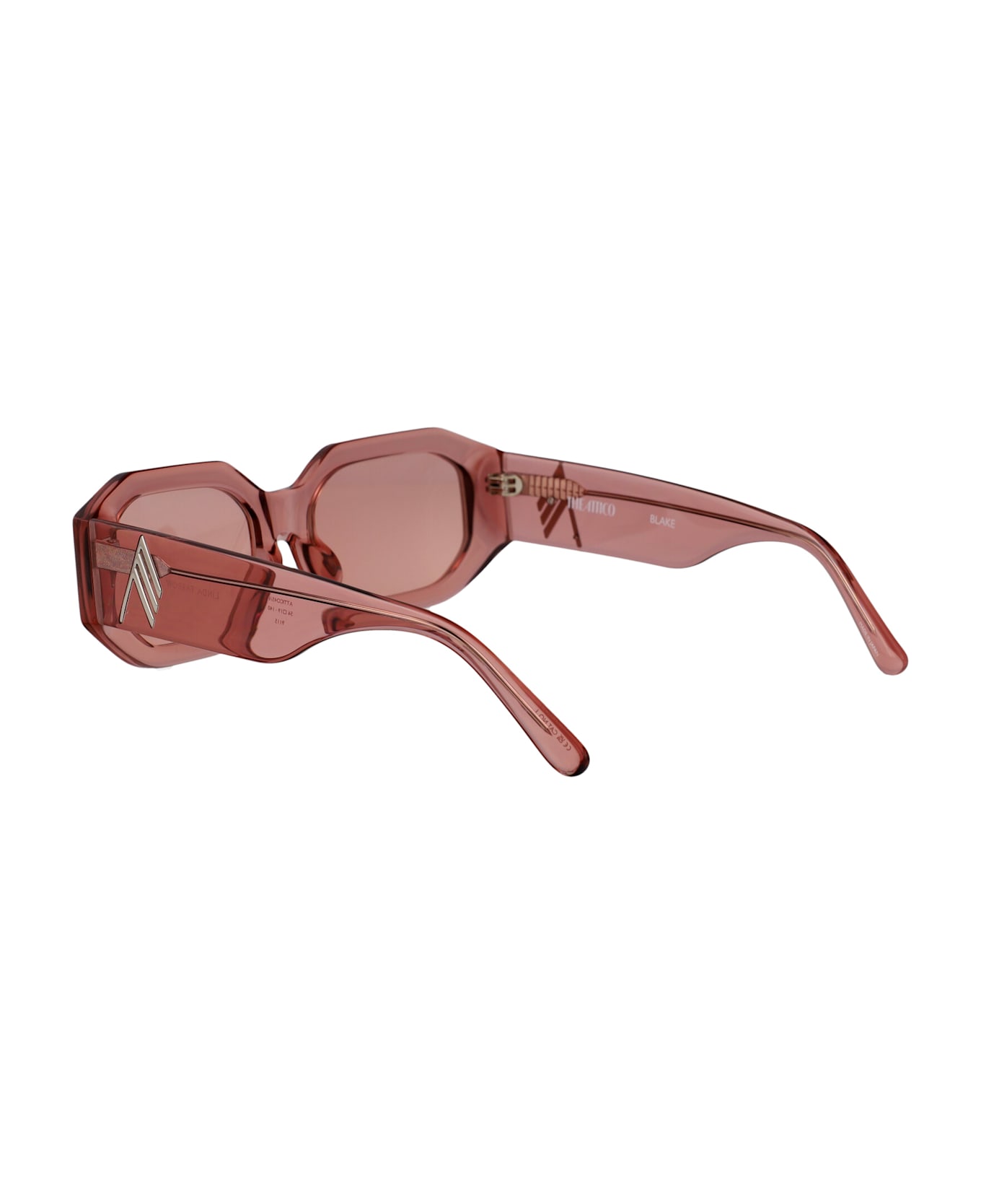 The Attico Blake Sunglasses - PEACH/SILVER/PEACH