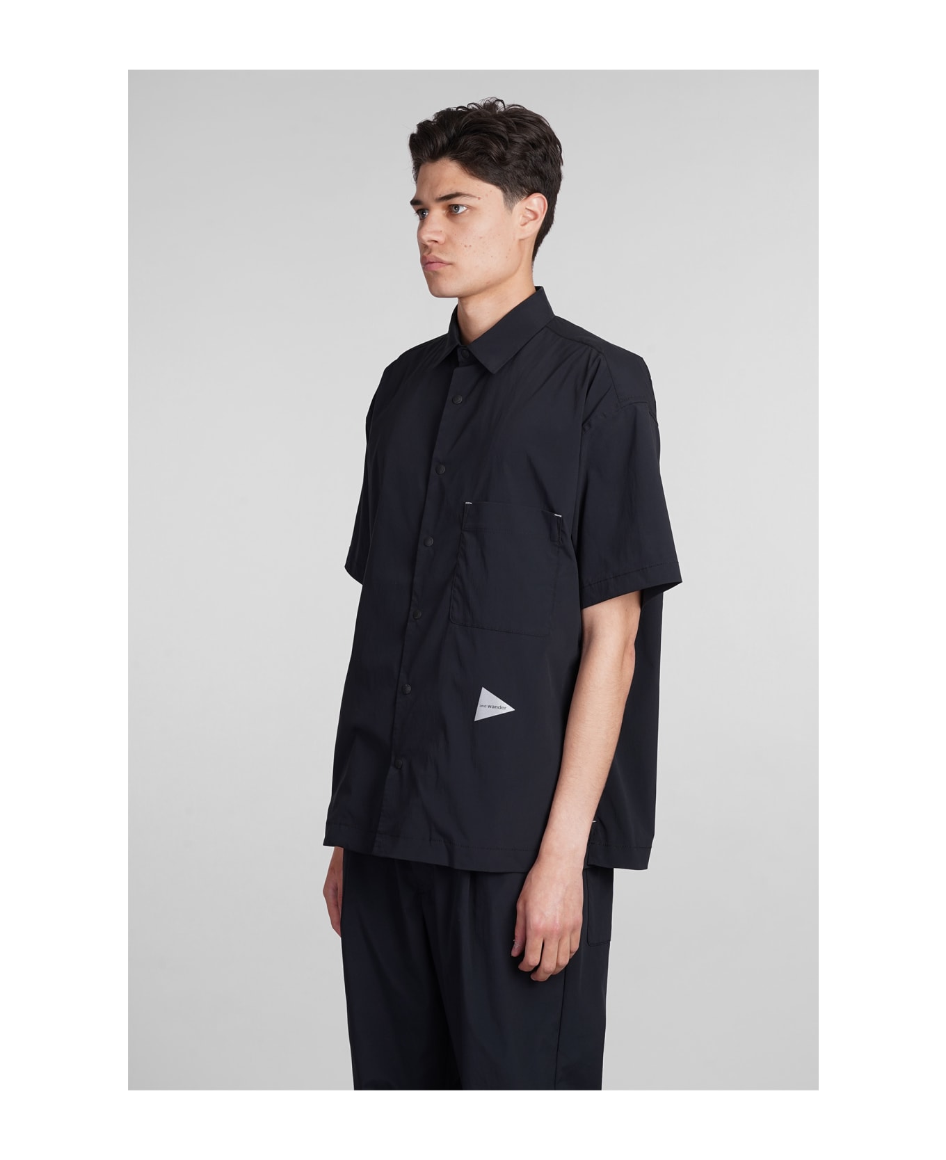 And Wander Shirt In Black Polyester - black