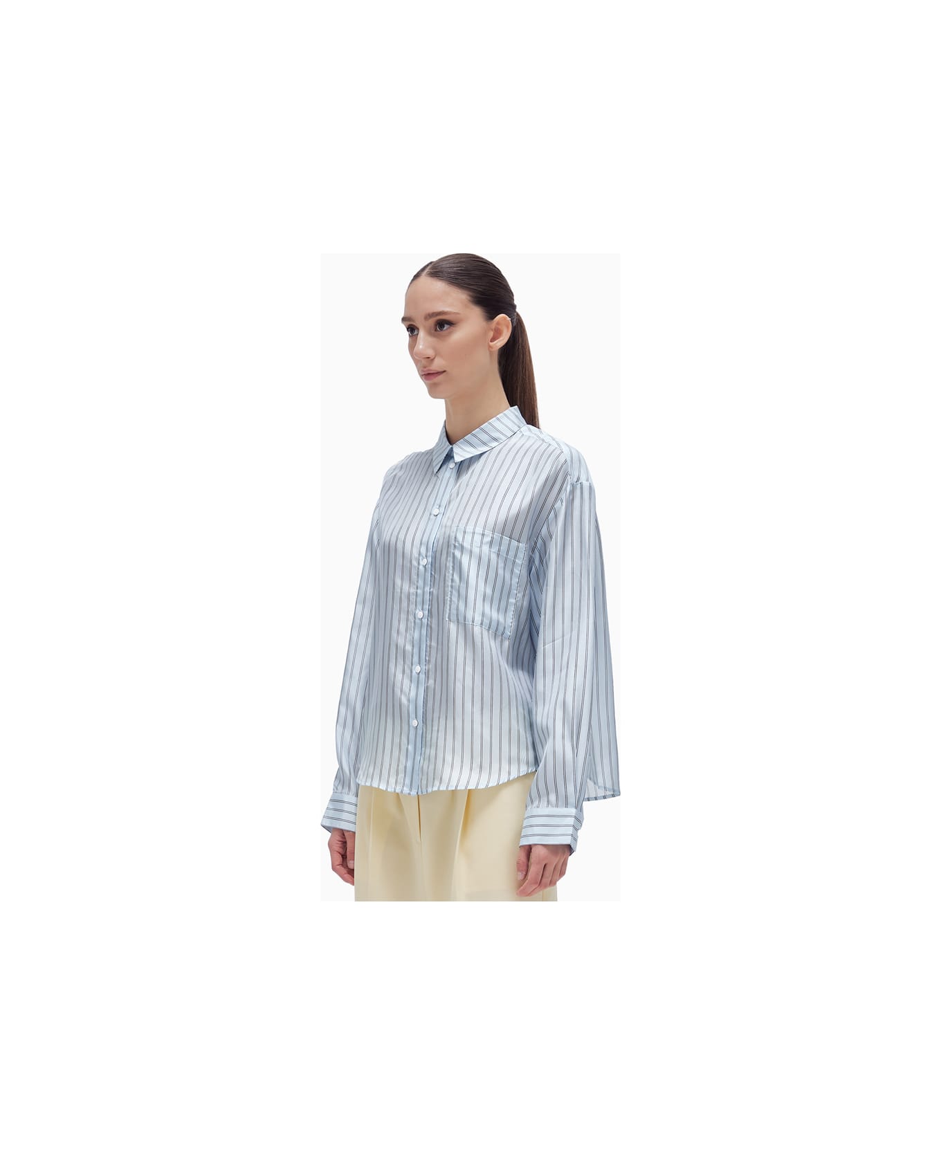 Herskind River Shirt - Light Blue Stripe シャツ